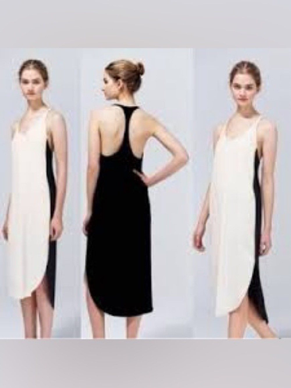 Aritzia Wilfred Colonne Sleeveless Racerback Midi Dress. Set of 2. Preowned. XXS